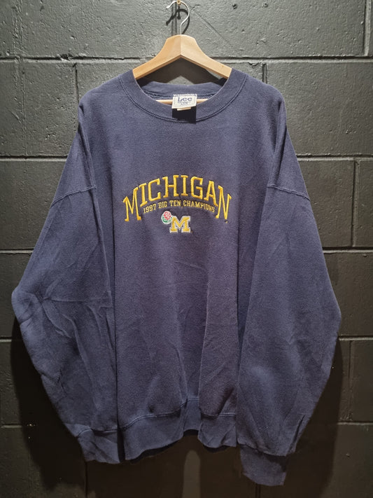 Michigan Wolverines NCAA Vintage Lee Sport 1997 Big Ten Champions Sweater XXL