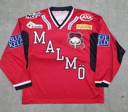 Rare Signature Malmo Redhawks Sweden Hockey Jersey XL